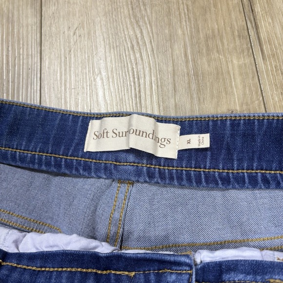 Soft Surroundings Women Pull On Bermuda Jean Shorts Size XL Denim - Picture 4 of 8